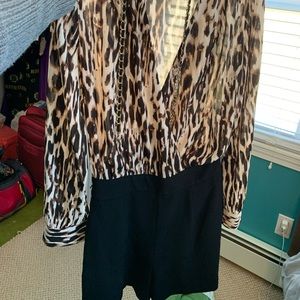 JLO CHEETAH ROMPER